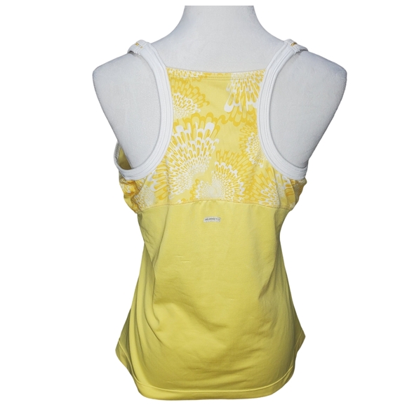 🦋Danskin Now Sunshine Yellow & White Racer Back Exercise Top - Picture 3 of 5